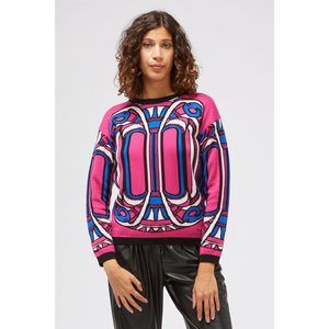 Custo Barcelona Fuchsia Cotton Sweater